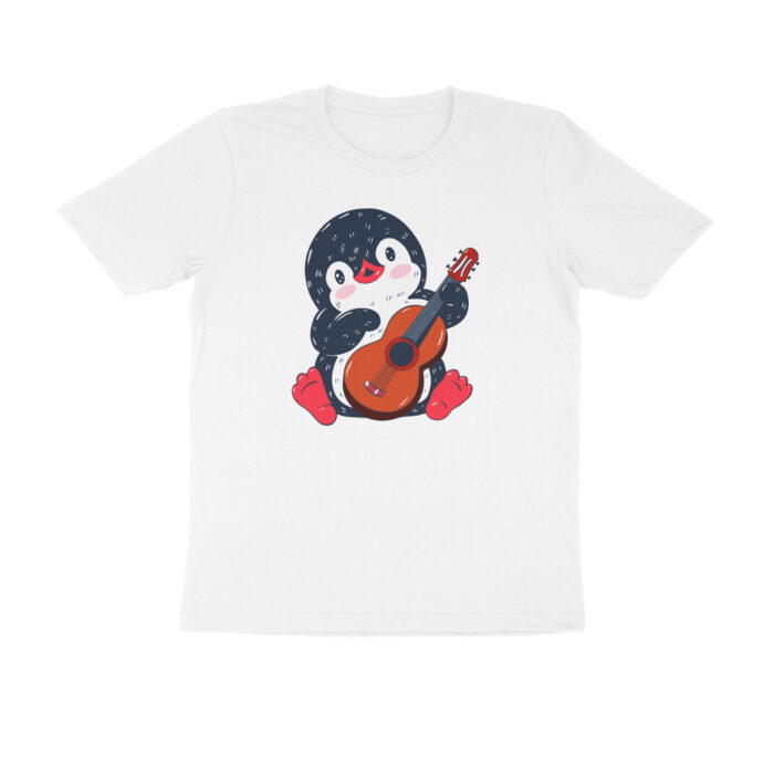 Penguin with guitar