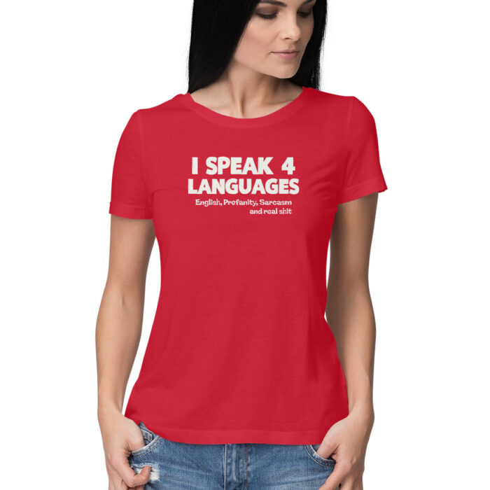 I speak 4 Languages women