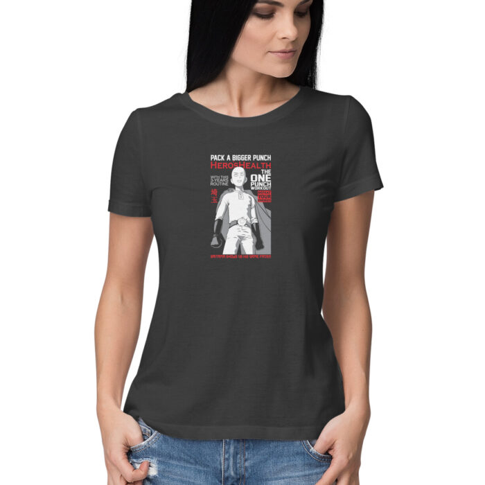 👊💃 "ONE-PUNCH MANIA FOR HER! JAPANESE SUPERHERO T-SHIRTS FOR WOMEN IN INDIA 🇮🇳"