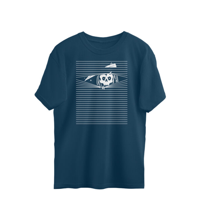 Unisex Oversized T-Shirt with Minimalist Design - Spooky Am i